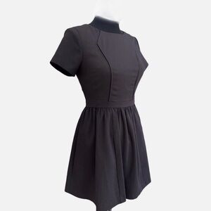 Giani Bini Little Black Dress Peplum Skater Fit & Flare Fitted Mini Dress Small